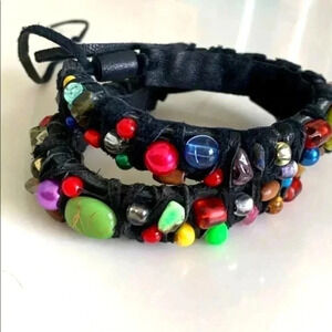 Bohemian handnade customized unique leather bracelets